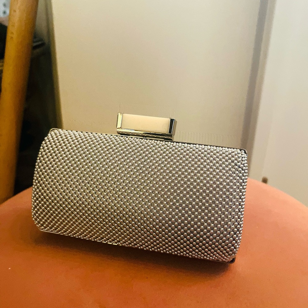 Vintage Silver Beaded Clutch